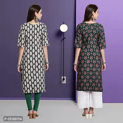 Fancy Crepe Kurtas For Women Pack Of 2-thumb2