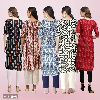 Women Stylish Crepe Printed Straight Kurta-thumb2