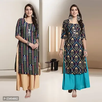 Fancy Rayon Kurtis For Women Pack Of 2