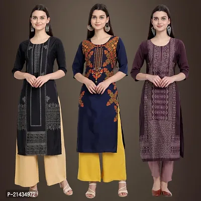 Fancy Crepe Kurtis for Women Pack Of 3