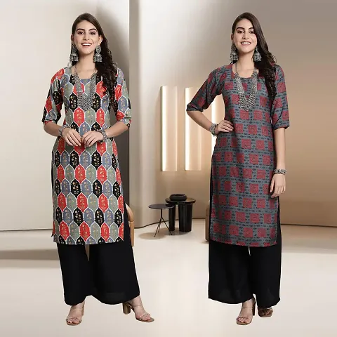 Fancy Rayon Kurtis For Women Pack Of 2