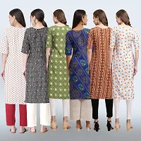 Women Stylish Crepe Printed Straight Kurta Combo-thumb1