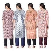 New Crepe Combo Printed Kurtis For Women Pack Of 4-thumb1