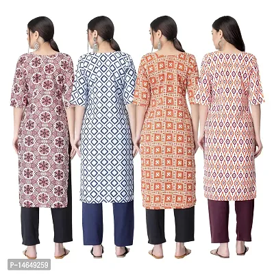 New Crepe Combo Printed Kurtis For Women Pack Of 4-thumb2