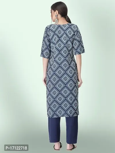 Women Stylish Crepe Printed Straight Kurta-thumb2