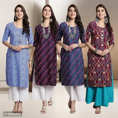 Fancy Crepe Kurtis for Women Pack Of 4-thumb0