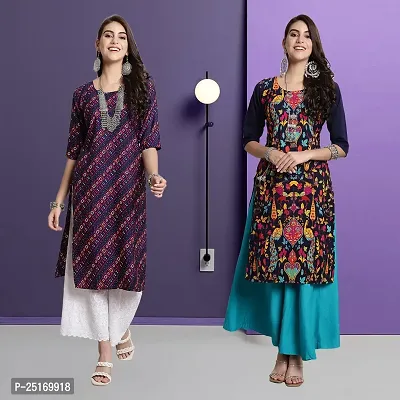 Fancy Crepe Kurtas For Women Pack Of 2