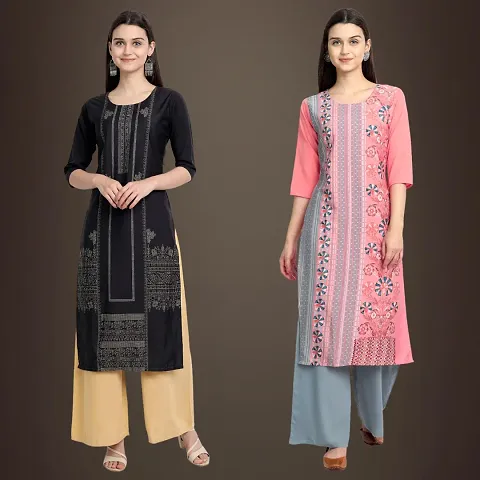 Fancy Crepe Kurtis for Women Pack Of 2