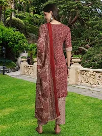 Fancy Cotton Blend Kurta Bottom And Dupatta Set For Women-thumb2