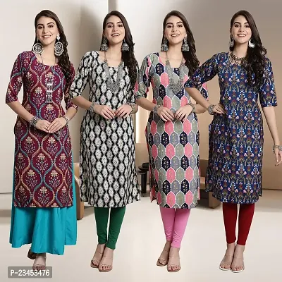 Fancy Crepe Kurtis for Women Pack Of 4