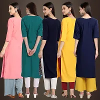 Fancy Crepe Kurtis For Women Pack Of 5-thumb1