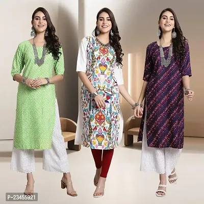 Fancy Rayon Kurtis For Women Pack Of 3