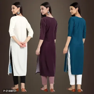 Fancy Crepe Kurtis for Women Pack Of 3-thumb2