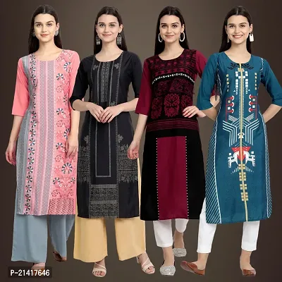 Fancy Crepe Kurtis for Women Pack Of 4