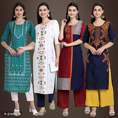 Fancy Crepe Kurtis for Women Pack Of 4