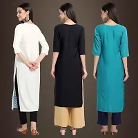 Fancy Crepe Kurtis for Women Pack Of 3-thumb1