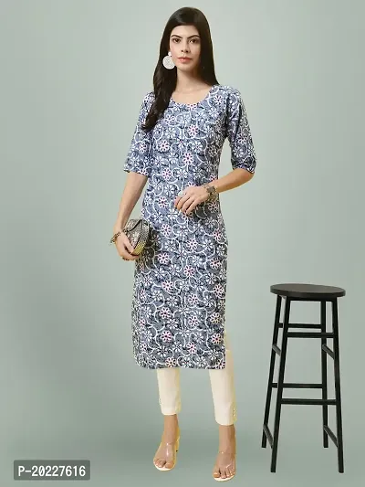 New Stylish Crepe Printed Kurti For Women-thumb0