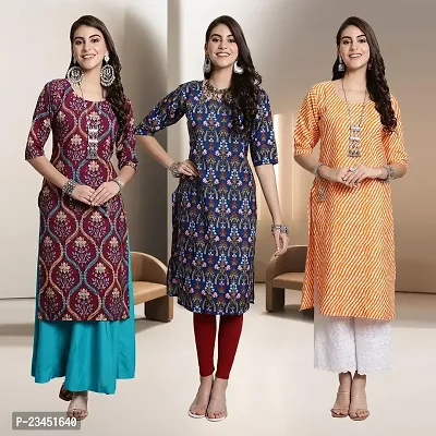 Fancy Rayon Kurtis For Women Pack Of 3