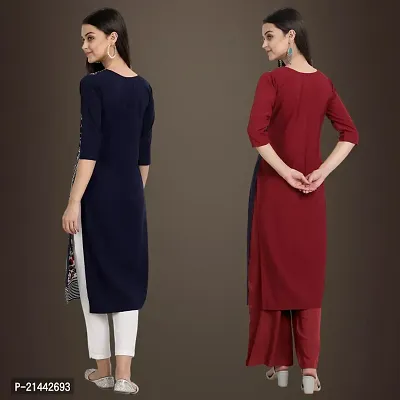 Fancy Crepe Kurtis for Women Pack Of 2-thumb2