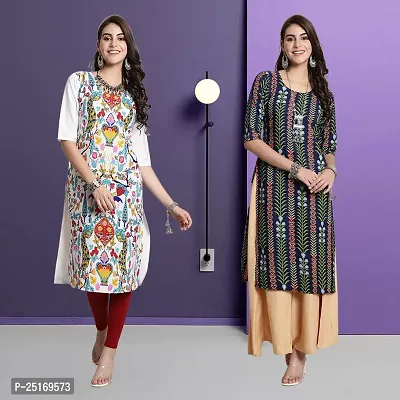 Fancy Crepe Kurtas For Women Pack Of 2