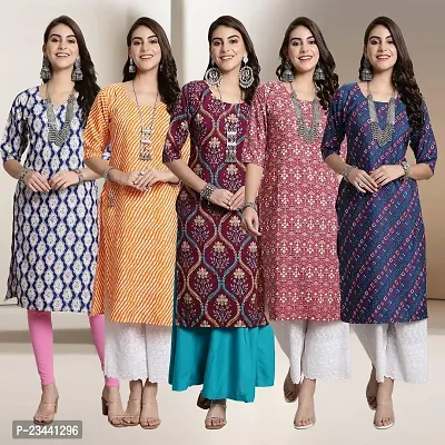 Fancy Crepe Kurtis For Women Pack Of 5