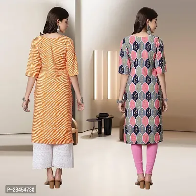 Fancy Rayon Kurtis For Women Pack Of 2-thumb2