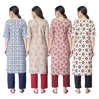 New Crepe Combo Printed Kurtis For Women Pack Of 4-thumb1