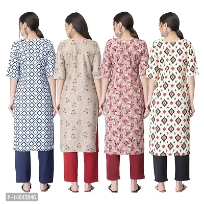 New Crepe Combo Printed Kurtis For Women Pack Of 4-thumb2