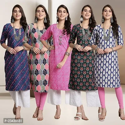 Fancy Crepe Kurtis For Women Pack Of 5