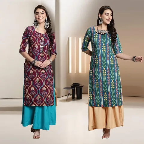 Fancy Rayon Kurtis For Women Pack Of 2