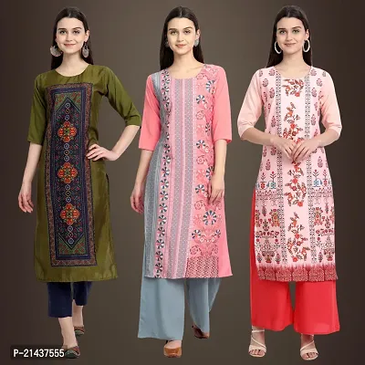 Fancy Crepe Kurtis for Women Pack Of 3