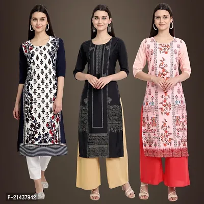 Fancy Crepe Kurtis for Women Pack Of 3-thumb0