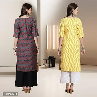 Fancy Rayon Kurtis For Women Pack Of 2-thumb2