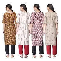 New Crepe Combo Printed Kurtis For Women Pack Of 4-thumb1