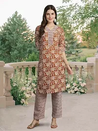 Fancy Cotton Blend Kurta Bottom And Dupatta Set For Women-thumb2