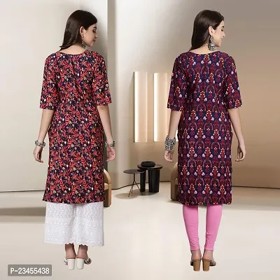 Fancy Rayon Kurtis For Women Pack Of 2-thumb2