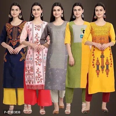 Fancy Crepe Kurtis For Women Pack Of 5