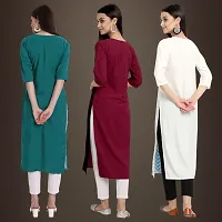 Fancy Crepe Kurtis for Women Pack Of 3-thumb1