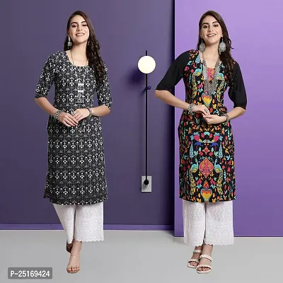 Fancy Crepe Kurtas For Women Pack Of 2