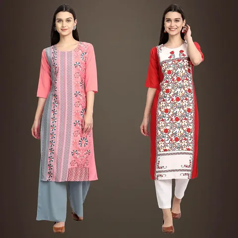 Stylish Fancy Crepe Kurtis Pack Of 2