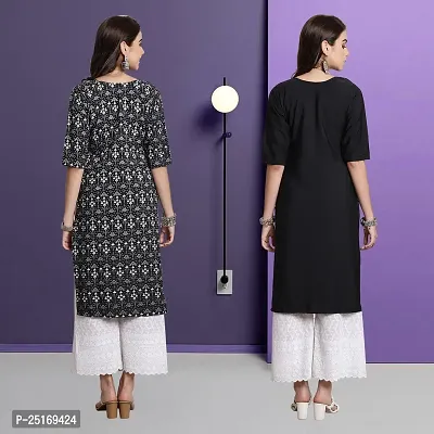 Fancy Crepe Kurtas For Women Pack Of 2-thumb2