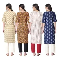 New Crepe Combo Printed Kurtis For Women Pack Of 4-thumb1