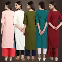 Fancy Crepe Kurtis For Women Pack Of 5-thumb1