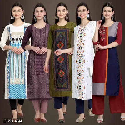 Fancy Crepe Kurtis For Women Pack Of 5