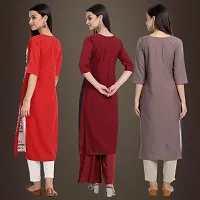 Fancy Crepe Kurtis for Women Pack Of 3-thumb1