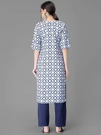 Stylish Crepe Printed Straight Kurta With Pant Set For Women-thumb2