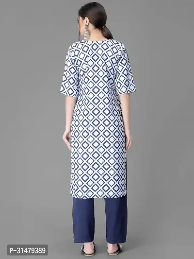 Stylish Crepe Printed Straight Kurta With Pant Set For Women-thumb3