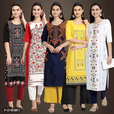 Fancy Crepe Kurtis For Women Pack Of 5