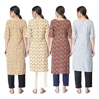 New Crepe Combo Printed Kurtis For Women Pack Of 4-thumb1