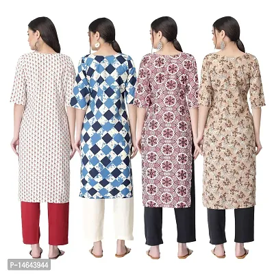 New Crepe Combo Printed Kurtis For Women Pack Of 4-thumb2